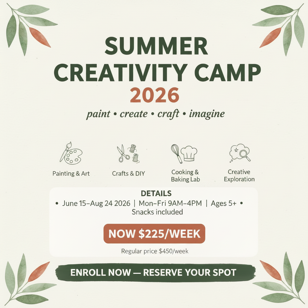 ArtLand Summer Creativity Camp 2026 Flyer